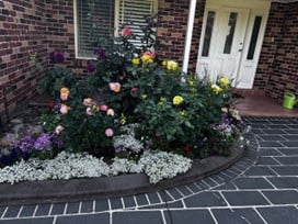 Modern garden design by Paul Zanella from Castle Hill, featuring well-maintained greenery and decorative plants, a finalist in the 2024 Sydney Royal Spring Garden Competition.